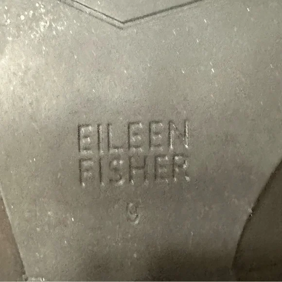 FINAL PRICE Eileen Fisher - Liza Nubuck Leather Ankle Strap Pumps - Black - 9 - Picture 6 of 6